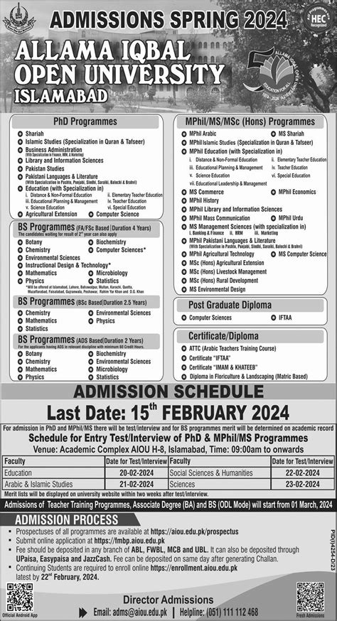 aiou aiou|Spring 2024 exam through AIOU to start on Sept 2.